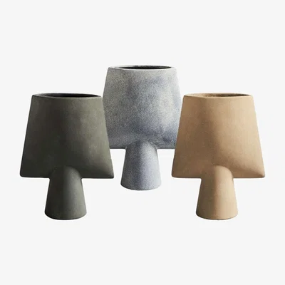 Heal's 101 Copenhagen Square Vase Dark Grey Small - Heal's UK Furniture