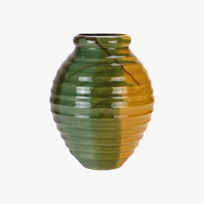 Heal's Heal's Large Multi Coloured Ribbed Vase