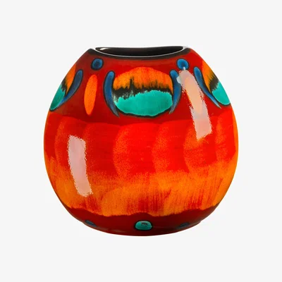 John Lewis Poole Pottery Volcano Purse Vase, H20cm