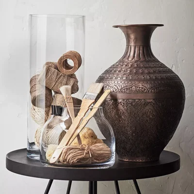 John Lewis LSA International Column Vase, H36cm, Clear