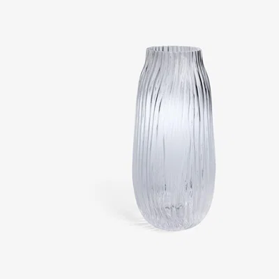 John Lewis John Lewis Ridged Glass Vase, H30.5cm, Clear