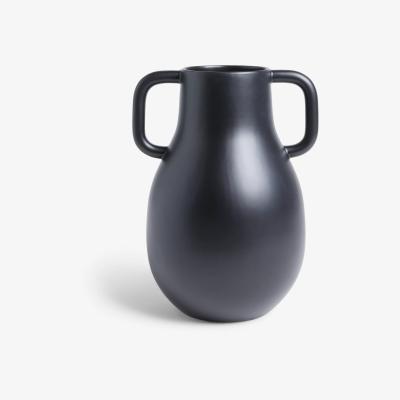 John Lewis John Lewis Earthenware Vase with Handles, H34.5cm, Black
