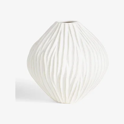 John Lewis John Lewis & Partners Scratch Vase, H21cm, Natural