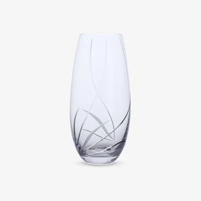 John Lewis Dartington Crystal Iris Tapered Vase, H25cm, Clear