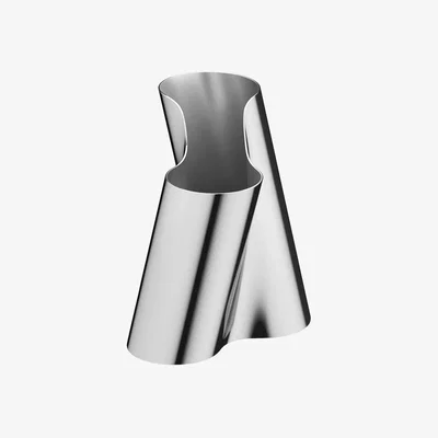 John Lewis Georg Jensen Lituus Stainless Steel Vase, H20cm