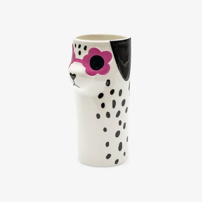 John Lewis Tache Crafts 3D Dalmatian Ceramic Vase, White/Multi