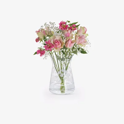 John Lewis Dartington Crystal Bloom Cosmos Vase, H21cm, Clear