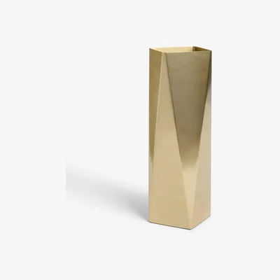 John Lewis ANYDAY John Lewis & Partners Faceted Vase, H30cm, Gold