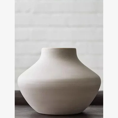 John Lewis west elm Ceramic Tabletop Vase, H21cm, Neutral
