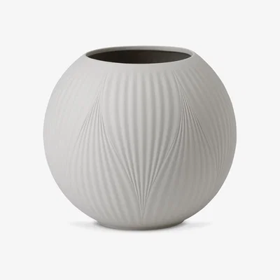 John Lewis Wedgwood Jasper Folia Rose Bowl Vase, H13cm, Warm White