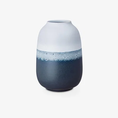John Lewis Denby Minerals Barrel Vase, H26cm, Blue