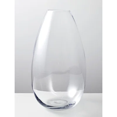 John Lewis west elm Foundations Large Glass Vase, H41cm, Clear