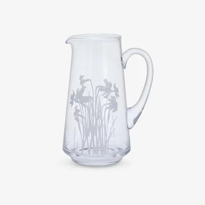 John Lewis Dartington Crystal Bloom Daffodil Jug Vase, H22.5cm