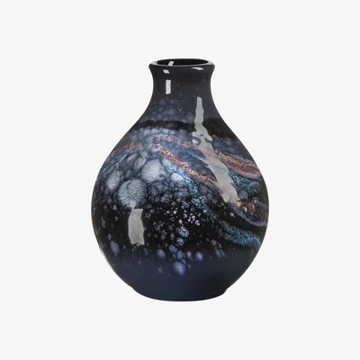 John Lewis Poole Pottery Celestial Bud Vase, Grey/Blue, H12.5cm