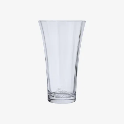 John Lewis Dartington Crystal Personalised Florabundance Bouquet Array Vase, H22.5cm, Palace Script Font