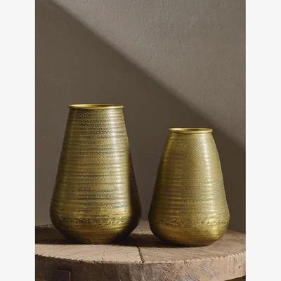 John Lewis Nkuku Batnan Vase, Antique Brass