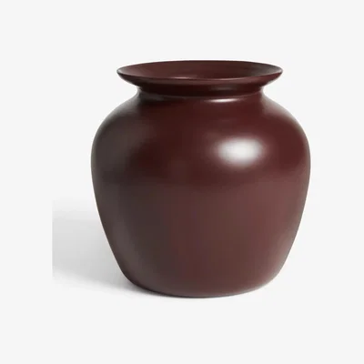 John Lewis John Lewis Large Stoneware Vase, H26cm, Damson