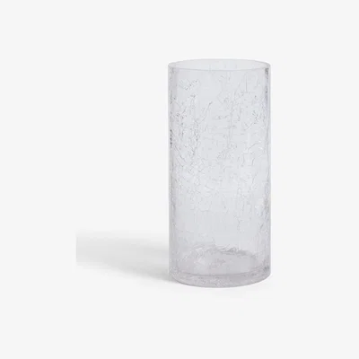 John Lewis ANYDAY John Lewis & Partners Crackle Cylinder Vase, H25cm, Clear
