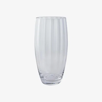 John Lewis Dartington Crystal Florabundance Bouquet Barrel Vase, H24cm, Clear