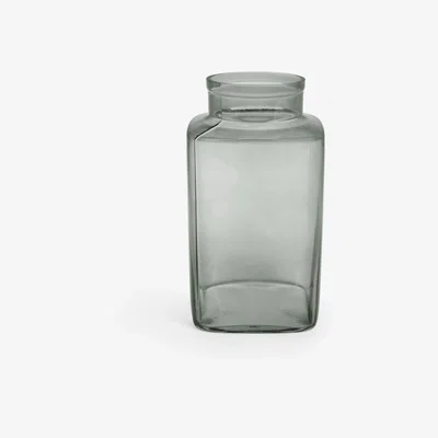 John Lewis John Lewis Tinted Glass Square Bottle Vase, H24cm, Clear