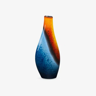 John Lewis Poole Pottery Flare Asymmetrical Twist Vase, H34cm, Red
