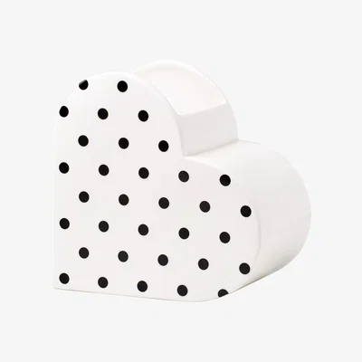 John Lewis kate spade new york Polka Dot Heart Porcelain Vase, White