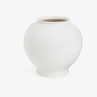 John Lewis John Lewis Wave Glazed Stoneware Urn Vase, H24.5cm, Cream