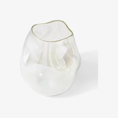John Lewis pols potten Collision Glass Vase, Small, H20cm, White
