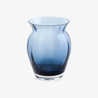 John Lewis Dartington Crystal Florabundance Tulip Vase, H18.5cm, Ink Blue