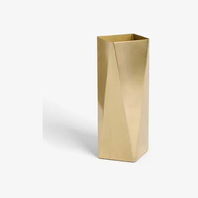 John Lewis ANYDAY John Lewis & Partners Faceted Vase, H23cm, Gold