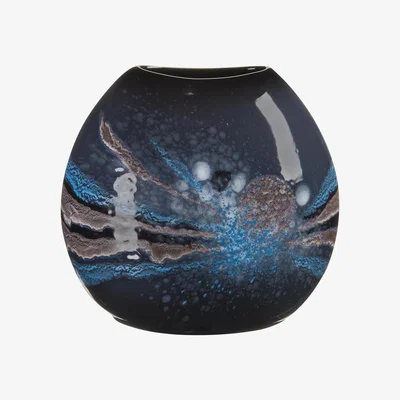 John Lewis Poole Pottery Celestial Purse Vase, H20cm, Grey/Blue