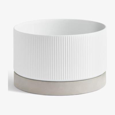 John Lewis John Lewis & Partners Round Ribbed Planter Vase