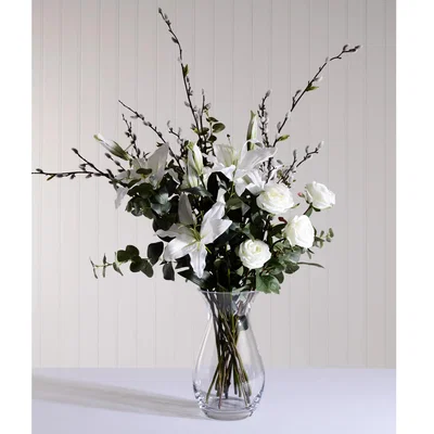 John Lewis LSA International Flower Grand Posy Vase, H32cm, Clear