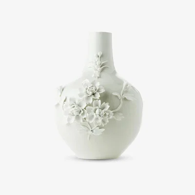 John Lewis pols potten 3D Rose Vase, H37cm, White