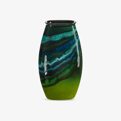John Lewis Poole Pottery Maya Manhattan Vase, H26cm, Green