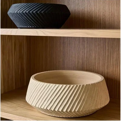 John Lewis west elm Asher Ceramic Bowl, 37cm, Ivory