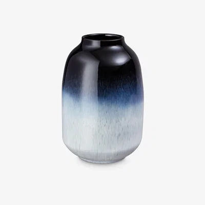 John Lewis Denby Halo Barrel Vase, H26cm, Black/Multi