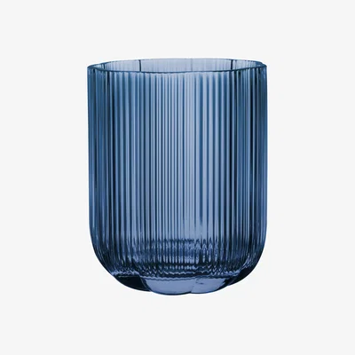 John Lewis Villeroy & Boch Fleur Glass Vase, H15cm, Bleu
