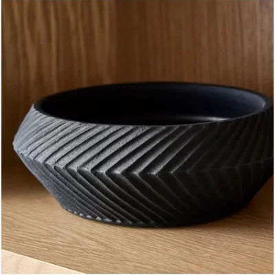 John Lewis west elm Asher Ceramic Bowl, 30cm, Black