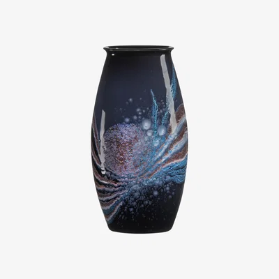 John Lewis Poole Pottery Celestial Manhattan Vase, H36cm, Grey/Blue