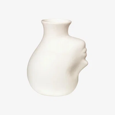 John Lewis pols potten Upside Down Head Vase, H25cm, White
