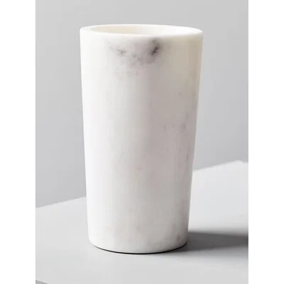 John Lewis west elm Foundations Small Marble Vase, H25cm, White