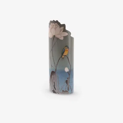 John Lewis Parastone for John Beswick Koson 'Kingfisher with Lotus Flower' Vase, H29cm
