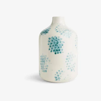 John Lewis John Lewis & Partners Patch Vase, H24.5cm, Natural/Blue