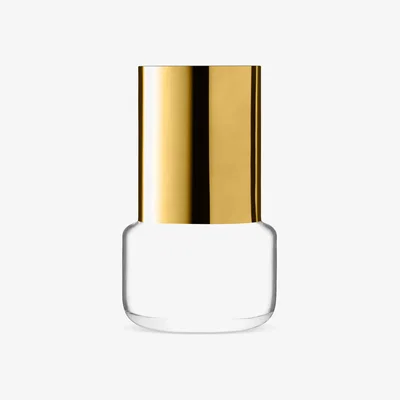 John Lewis LSA International Aurum Vase, H17cm, Clear/Gold