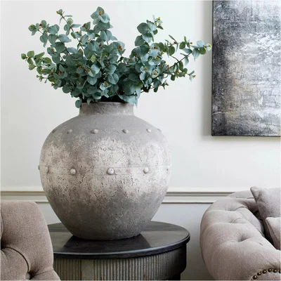 John Lewis One.World Birkdale Terracotta Vase, H39cm, Natural Stone