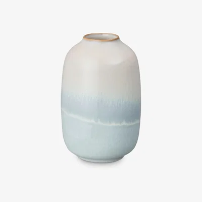 John Lewis Denby Quartz Rose Barrel Vase, H18cm, Pink/Blue