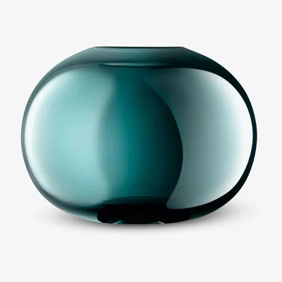 John Lewis LSA International Epoque Round Vase, H18cm, Peacock
