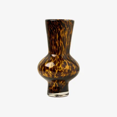 John Lewis Truly Tortoiseshell Effect Glass Vase, H23cm, Brown