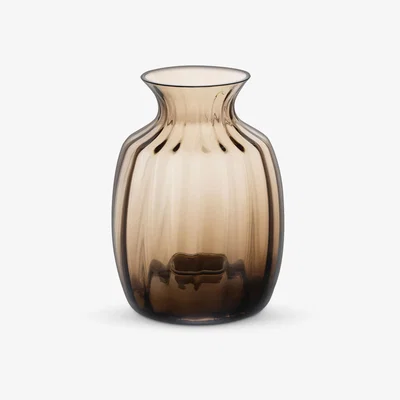 John Lewis Dartington Crystal Cushion Tall Posy Vase, H18.5cm, Topaz